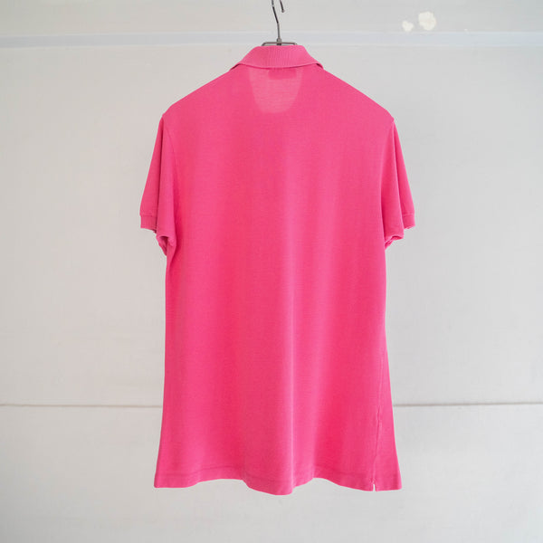 1970-80s LACOSTE rose pink color polo shirt 'made in France'