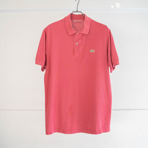 1970-80s LACOSTE pink red color polo shirt 'made in France'