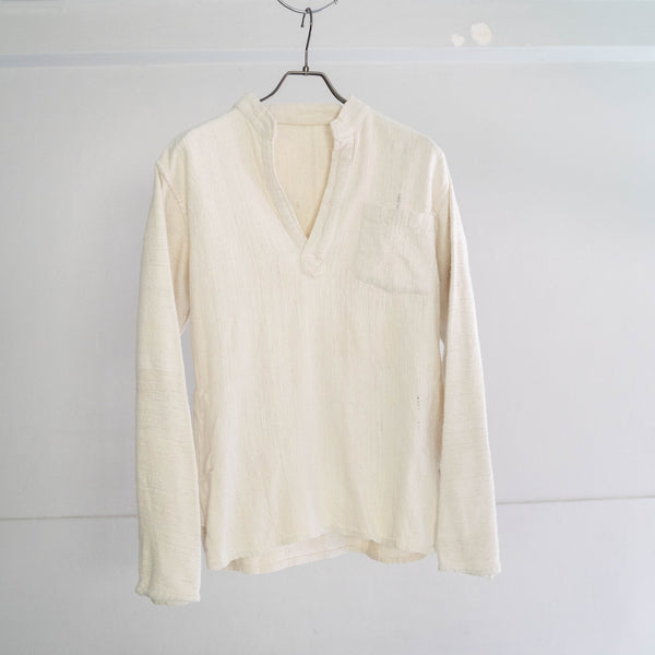 around 1990s antique-like white cotton smock