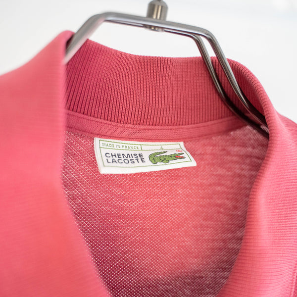 1970-80s LACOSTE pink red color polo shirt 'made in France'