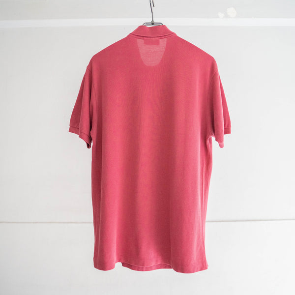 1970-80s LACOSTE pink red color polo shirt 'made in France'