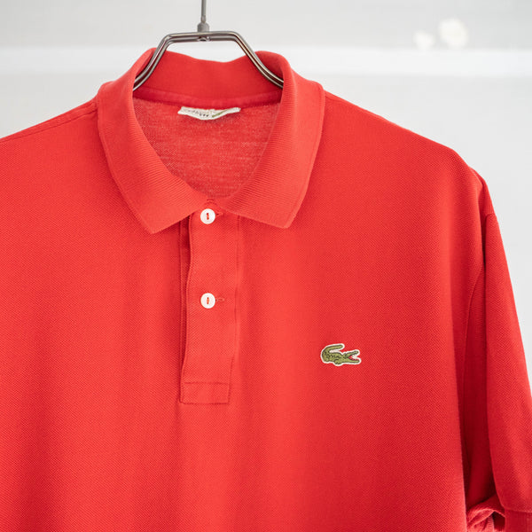 1970-80s LACOSTE red color polo shirt 'made in France'