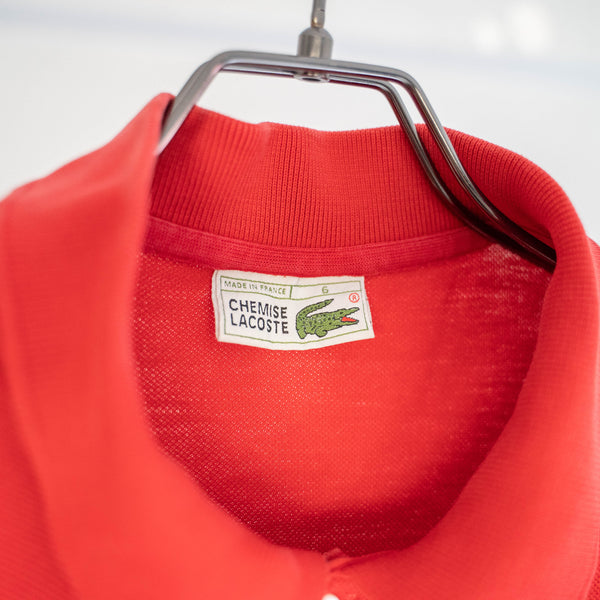 1970-80s LACOSTE red color polo shirt 'made in France'