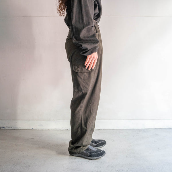 1980-90s Czech military M85 field cargo pants -black dyed-