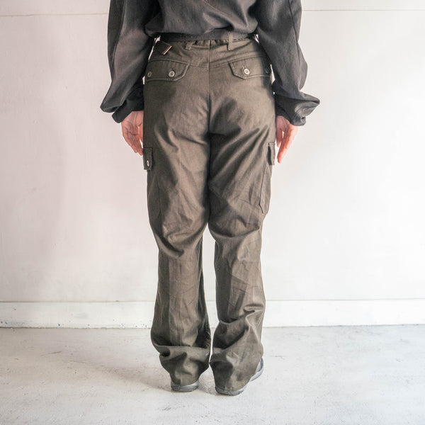 1980-90s Czech military M85 field cargo pants -black dyed-