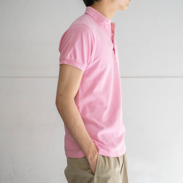 1970-80s LACOSTE light pink color polo shirt 'made in France'