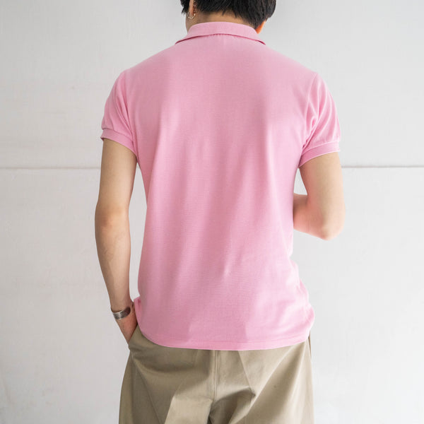 1970-80s LACOSTE light pink color polo shirt 'made in France'
