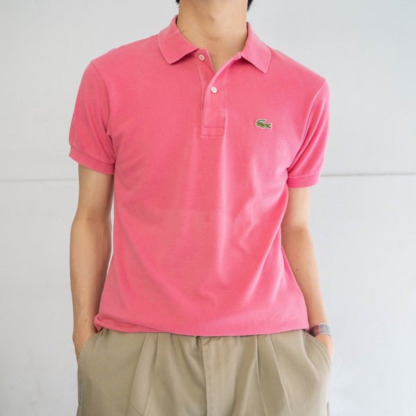 1970-80s LACOSTE pink color polo shirt 'made in France'