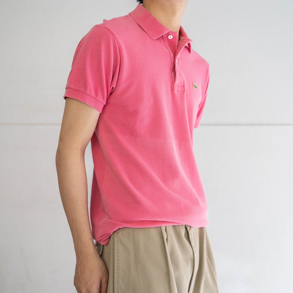 1970-80s LACOSTE pink color polo shirt 'made in France'