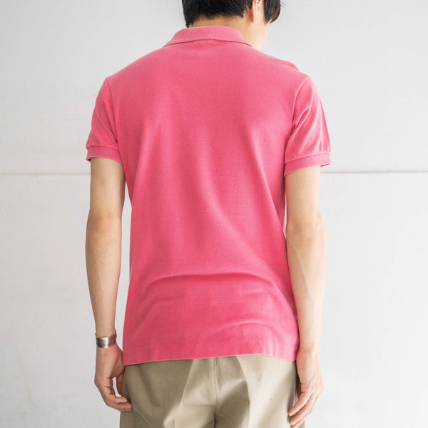 1970-80s LACOSTE pink color polo shirt 'made in France'