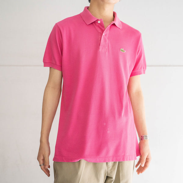 1970-80s LACOSTE rose pink color polo shirt 'made in France'