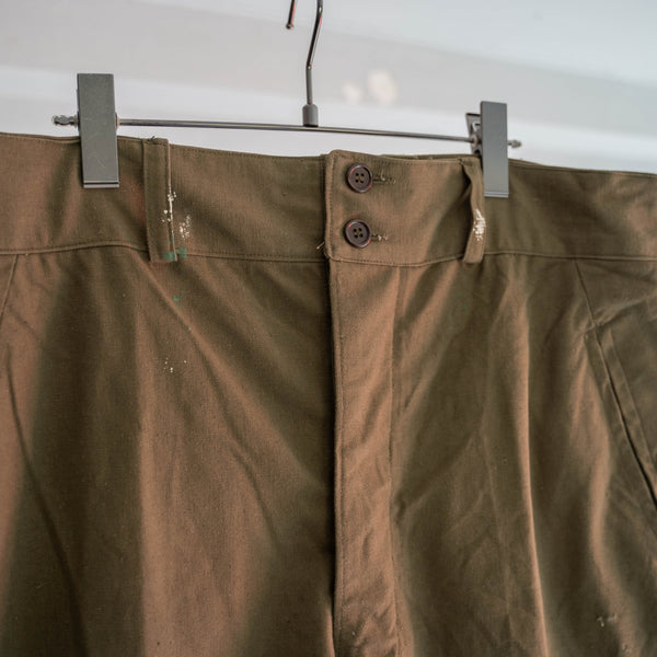 1940-50s French military M-47 pants -without cargo pockets-
