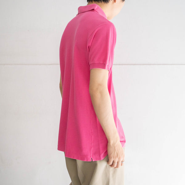 1970-80s LACOSTE rose pink color polo shirt 'made in France'