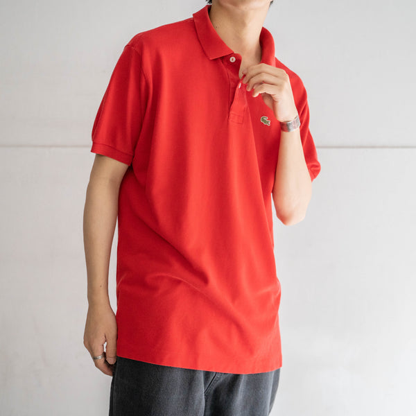1970-80s LACOSTE red color polo shirt 'made in France'