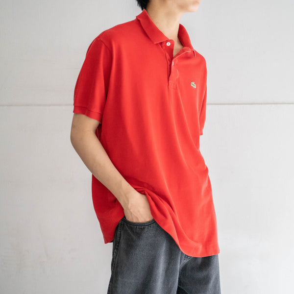1970-80s LACOSTE red color polo shirt 'made in France'