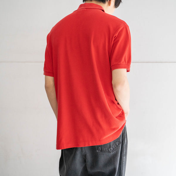 1970-80s LACOSTE red color polo shirt 'made in France'
