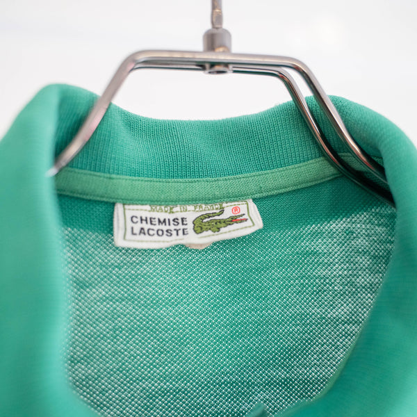 1970-80s LACOSTE green color polo shirt 'made in France'