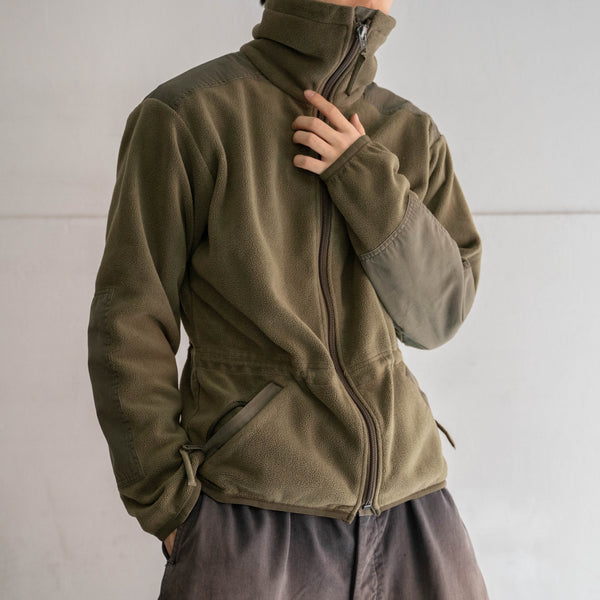 2000s Europe khaki fleece jacket -military sampling-