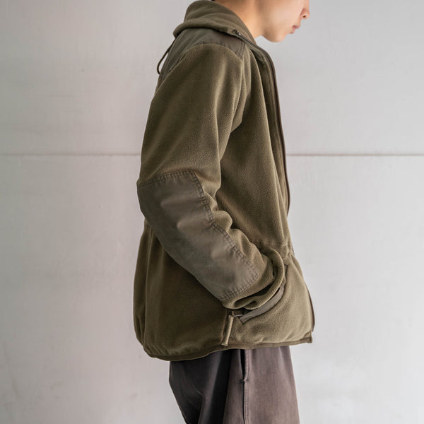 2000s Europe khaki fleece jacket -military sampling-
