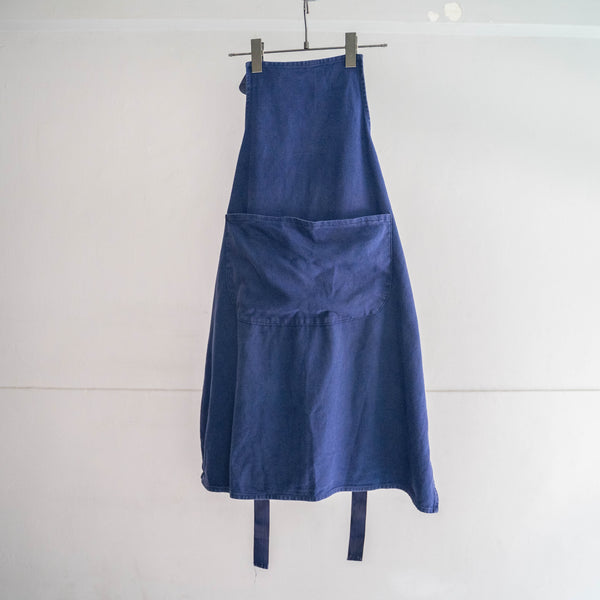 around 1970s France blue twill work apron