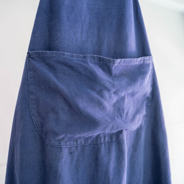 around 1970s France blue twill work apron
