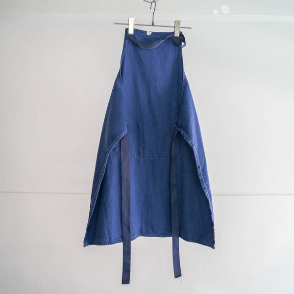 around 1970s France blue twill work apron
