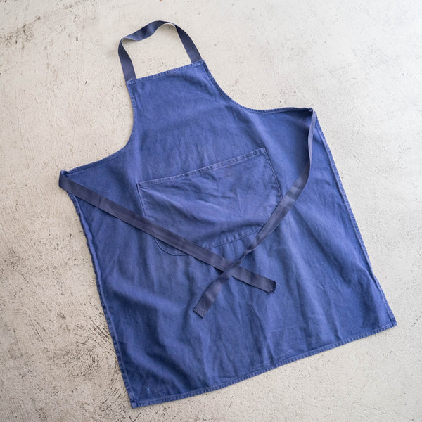 around 1970s France blue twill work apron