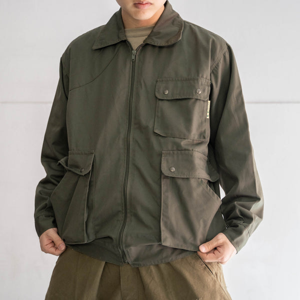 1980-90s Europe green hunting short jacket 'dead stock'