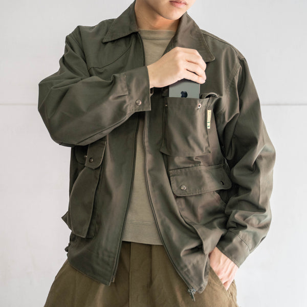 1980-90s Europe green hunting short jacket 'dead stock'