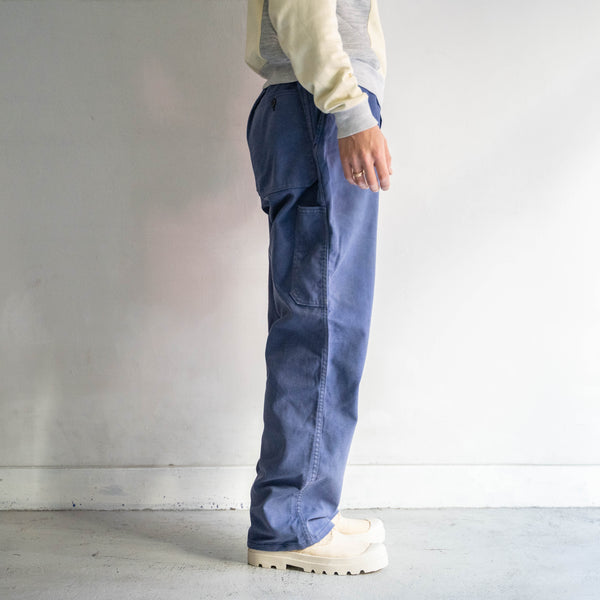 around 1970s France cotton twill work pants -good fade-