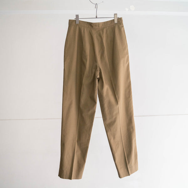 around 1980s Italy dark beige cotton chino slacks