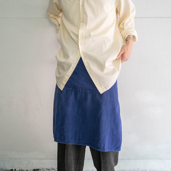 around 1970s France blue twill work apron