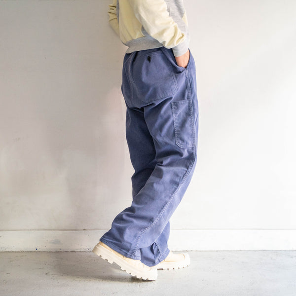 around 1970s France cotton twill work pants -good fade-