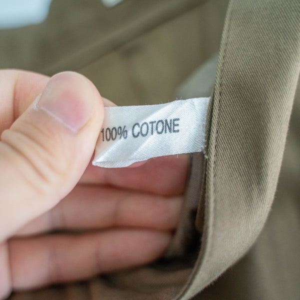 around 1980s Italy dark beige cotton chino slacks