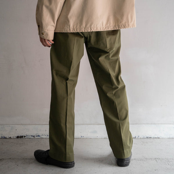 1990-00s British military green baker pants