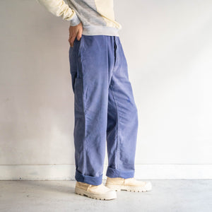 around 1970s France cotton twill work pants -good fade-