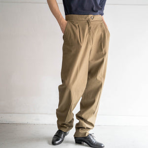 around 1980s Italy dark beige cotton chino slacks