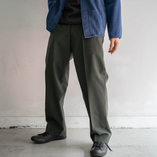 1980s US military gray green tropical wool slacks