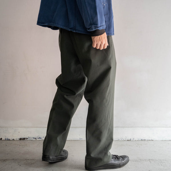 1980s US military gray green tropical wool slacks