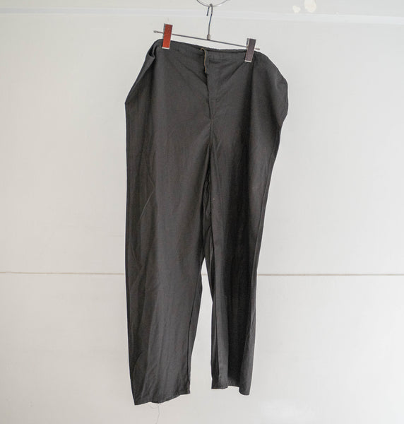 1970-80s German military pajama pants 'dead stock' -black dyed-