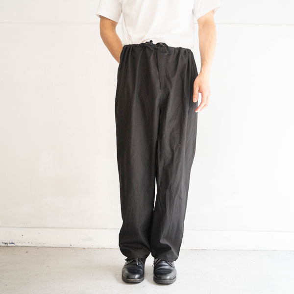 1970-80s German military pajama pants 'dead stock' -black dyed-