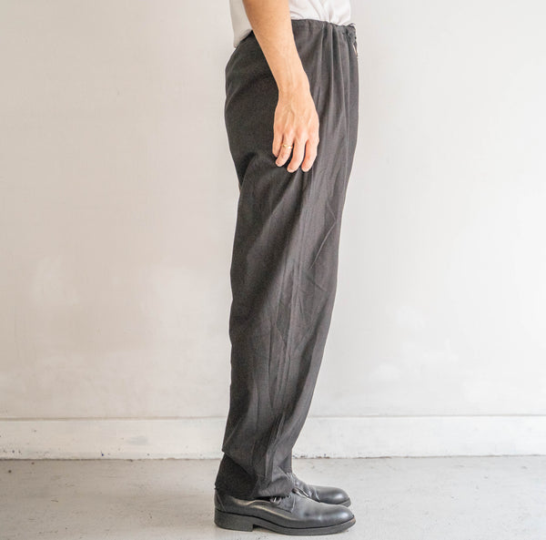 1970-80s German military pajama pants 'dead stock' -black dyed-