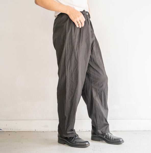 1970-80s German military pajama pants 'dead stock' -black dyed-