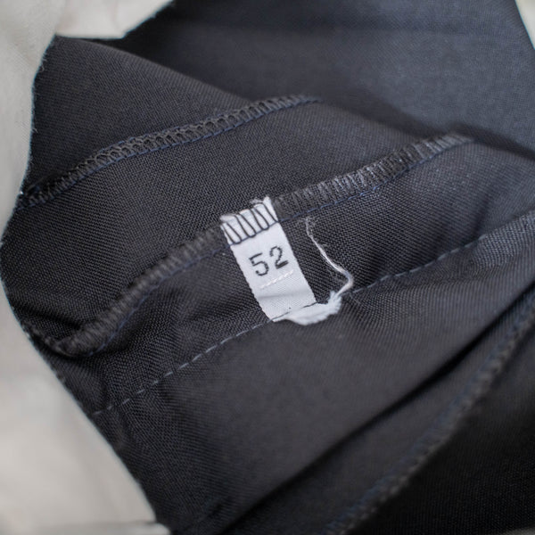 1990s Italian military black color side line dress pants -light weight-