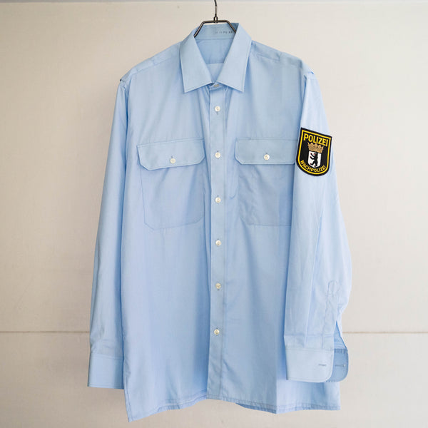 around 1990s Germany police work shirt 'with patch' -dead stock-