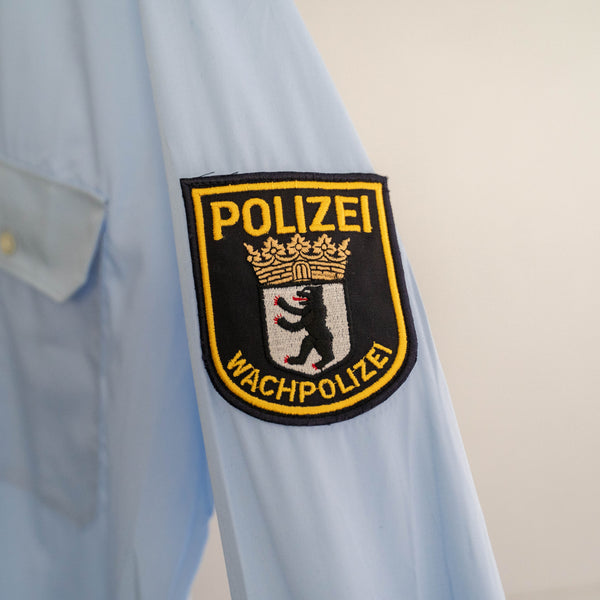 around 1990s Germany police work shirt 'with patch' -dead stock-