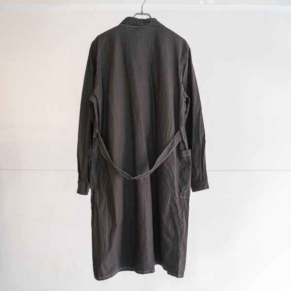 around 1980s Italian military work coat 'black dyed' -dead stock-