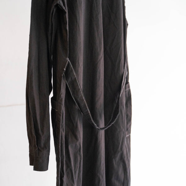 around 1980s Italian military work coat 'black dyed' -dead stock-