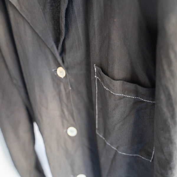 around 1980s Italian military work coat 'black dyed' -dead stock-