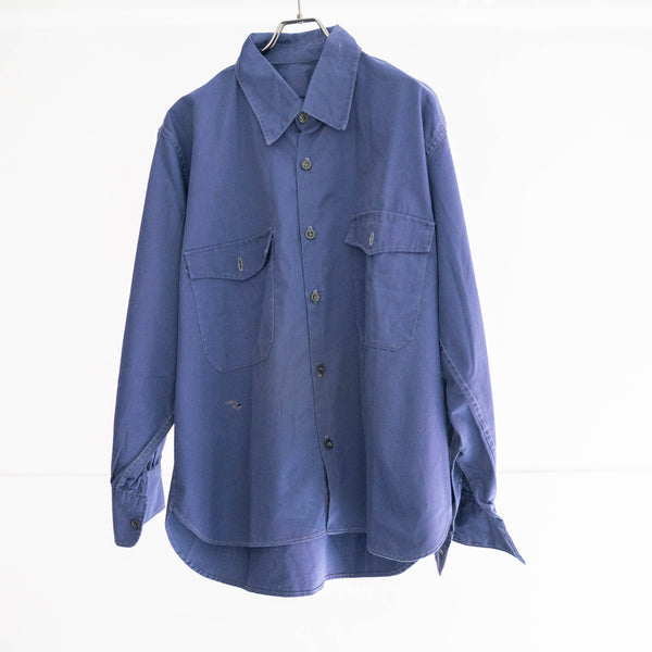 1960s Europe blue work short shirt jacket